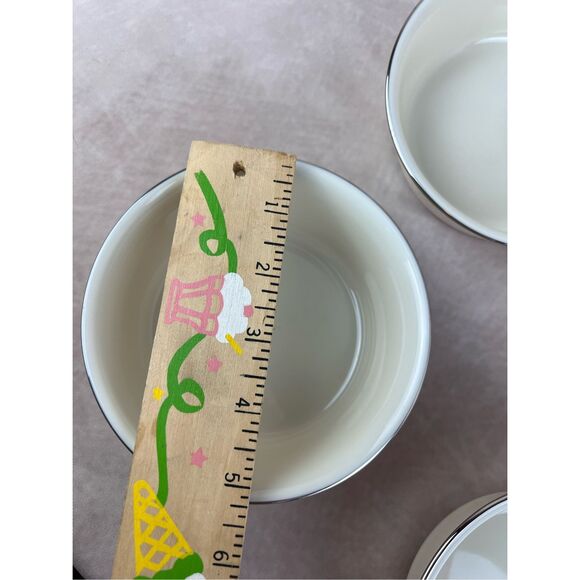 Vintage Lenox China Solitaire 5 3/8" Fruit Dessert Sauce Bowl Set of 4 - Picture 5 of 6